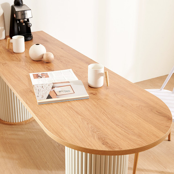 로마 반달 1300 반타원 식탁 주방 테이블 카페 디자인
