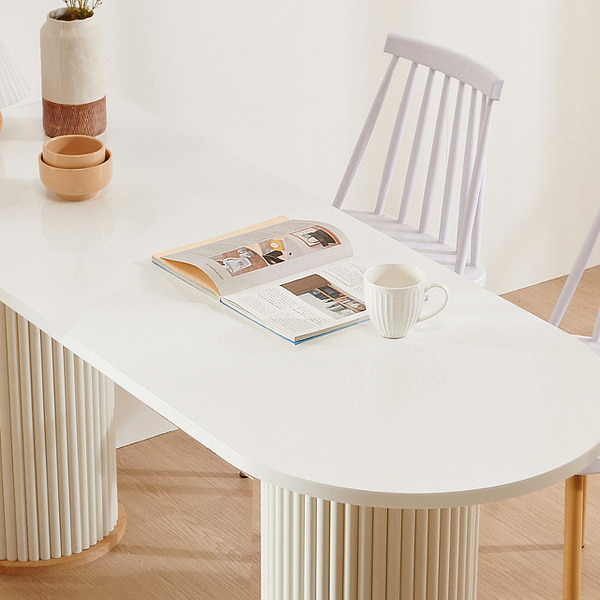 로마 반달 1300 반타원 식탁 주방 테이블 카페 디자인