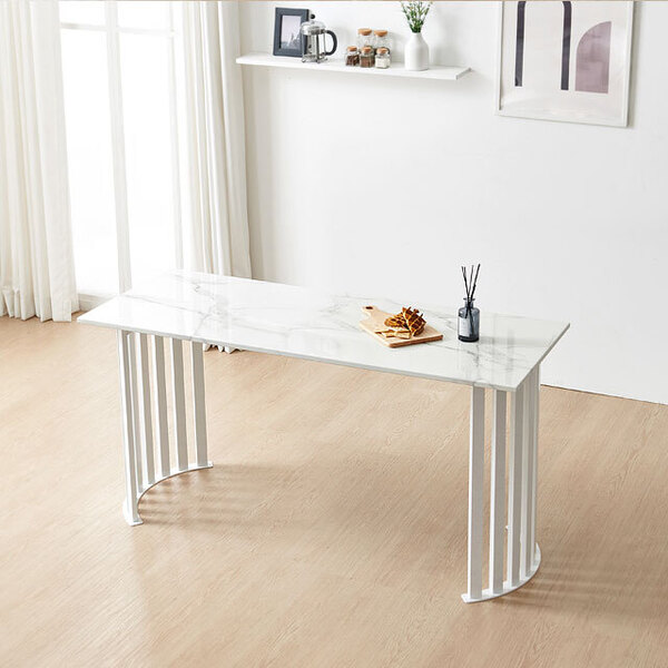 솔리드철제 반달 1500 대리석 식탁 테이블 디자인 탁자 카페