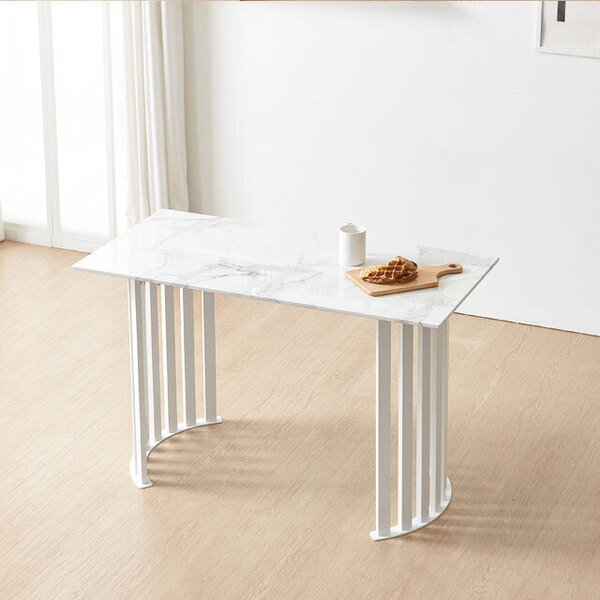 솔리드철제 반달 1200 대리석 식탁 테이블 디자인 탁자 카페