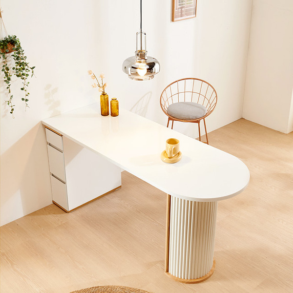 로마 반달사각 1300 반타원 식탁 테이블 카페 디자인