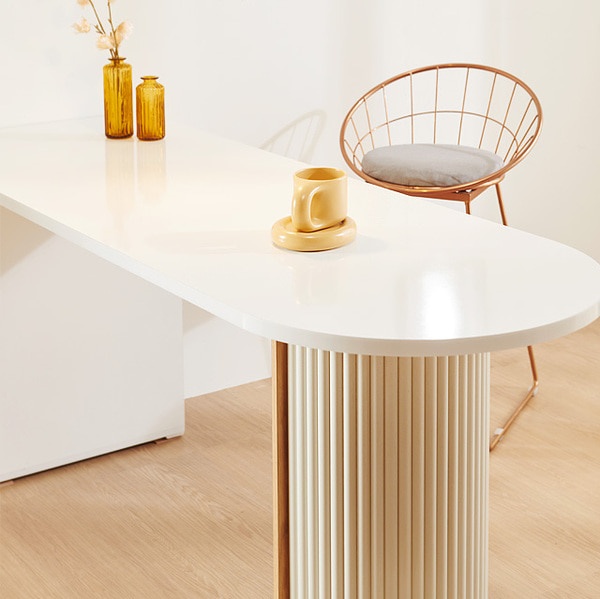 로마 반달사각 1300 반타원 식탁 테이블 카페 디자인