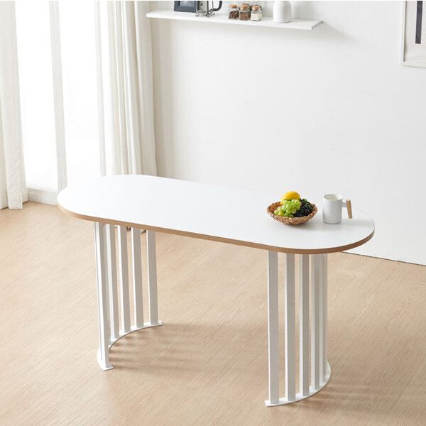 솔리드철제 반달 1500 양면 라운드 식탁 테이블 디자인 카페