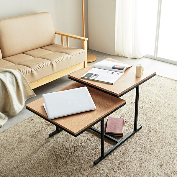 럭스 2단 과외 테이블 거실 소파 노트북 공부책상