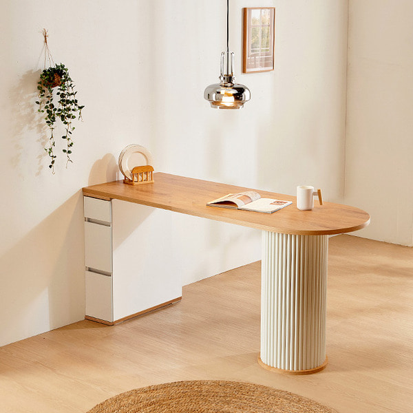 로마 원형사각 1300 반타원 식탁 테이블 카페 디자인